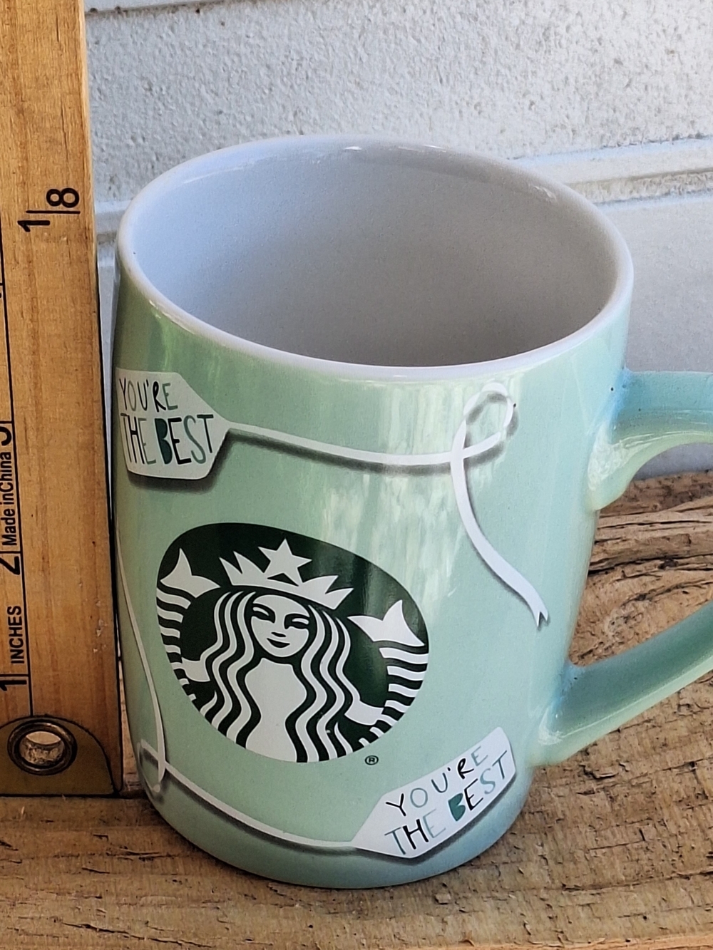 Starbucks Mint Green Ceramic Mug"You're The Best" Text 2020 - Picture 5 of 7